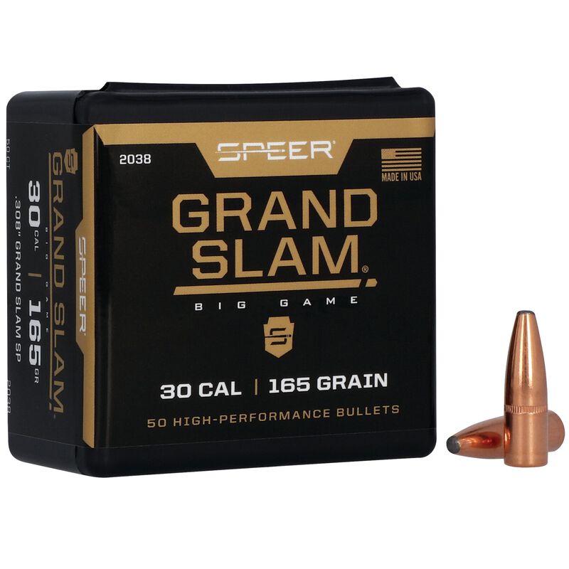 Speer Grand Slam 30 Cal 165 Gr Projectiles - 50Pk -  - Mansfield Hunting & Fishing - Products to prepare for Corona Virus
