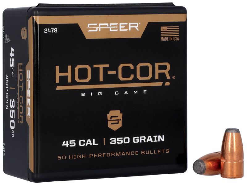 Speer Hot-Cor 45 cal Flat Nose 350 gr Projectiles - 50pk - - Mansfield Hunting & Fishing - Products to prepare for Corona Virus