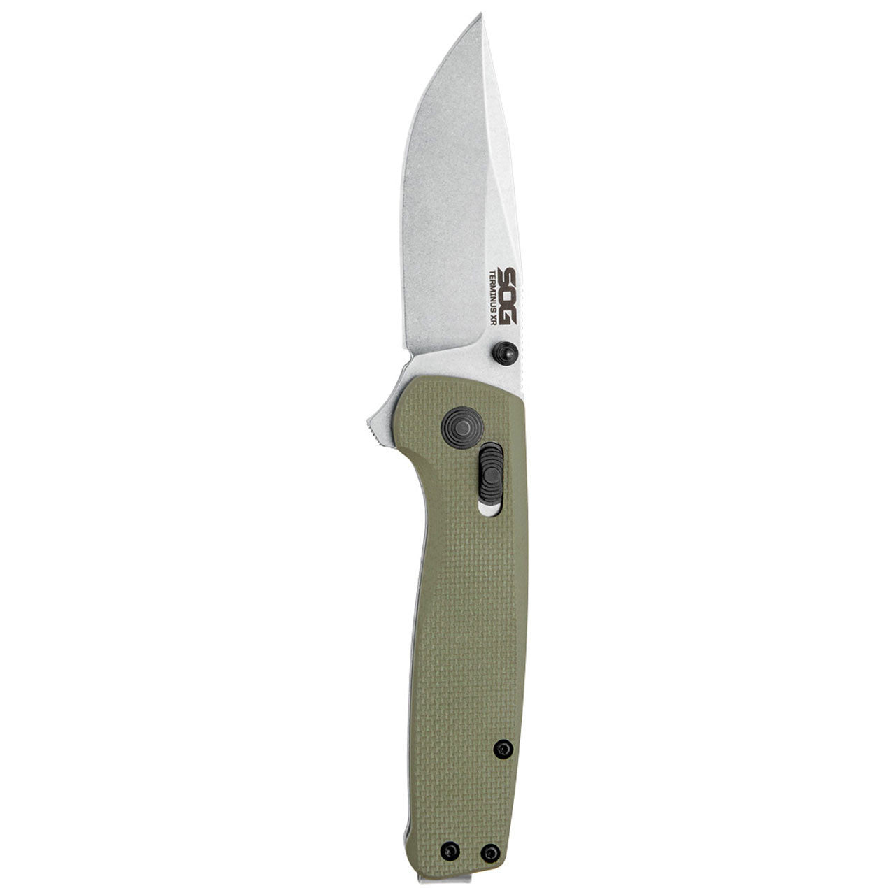SOG Terminus XR G10 Knife - Olive Drab - - Mansfield Hunting & Fishing - Products to prepare for Corona Virus