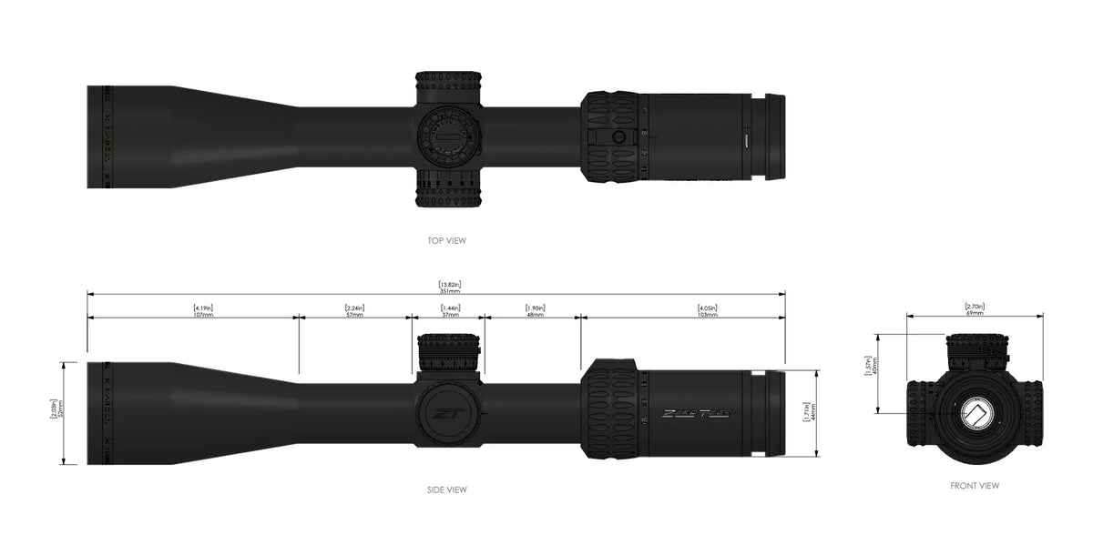 Zerotech Thrive X 3-12x44 PHR 3 BDC Turret Scope - - Mansfield Hunting & Fishing - Products to prepare for Corona Virus