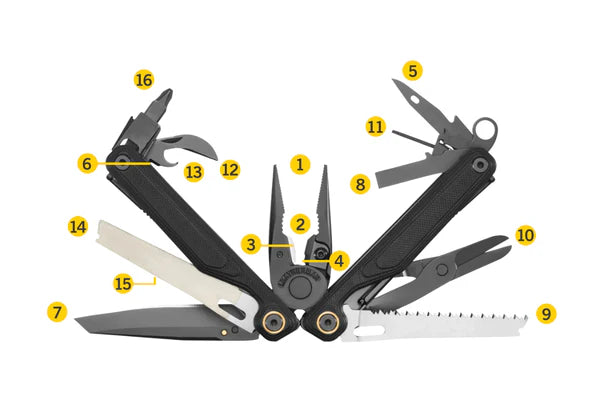 Leatherman Wave Alpha Multi Tool w' Magna Cut Steel - - Mansfield Hunting & Fishing - Products to prepare for Corona Virus