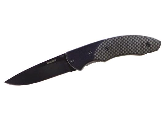 Whitby Lock Knife Carbon Fibre Pattern 2.75inch -  - Mansfield Hunting & Fishing - Products to prepare for Corona Virus
