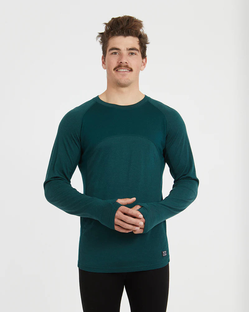 XTM Mens Active 200 Long Sleeve Crew Top 200GSM - Midweight