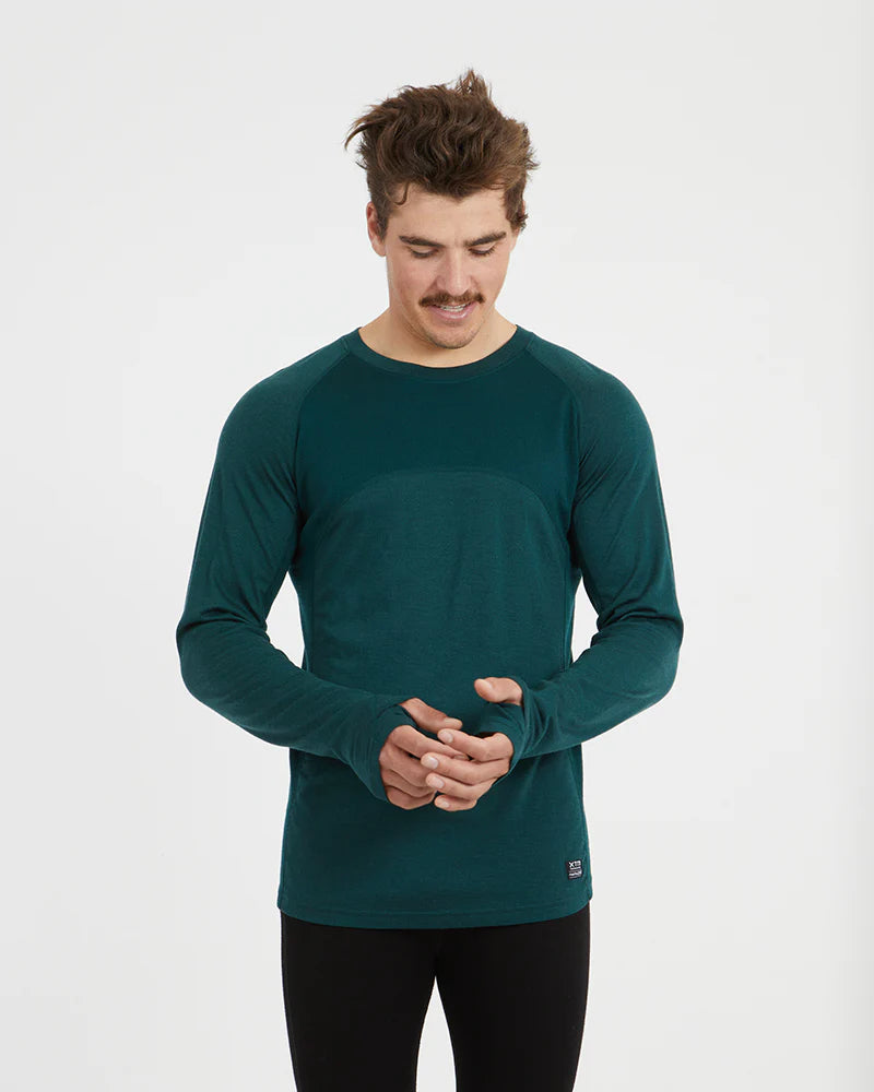 XTM Mens Active 200 Long Sleeve Crew Top 200GSM - Midweight - - Mansfield Hunting & Fishing - Products to prepare for Corona Virus