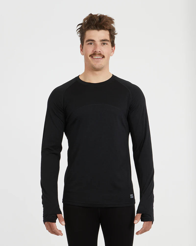 XTM Mens Active 200 Long Sleeve Crew Top 200GSM - Midweight