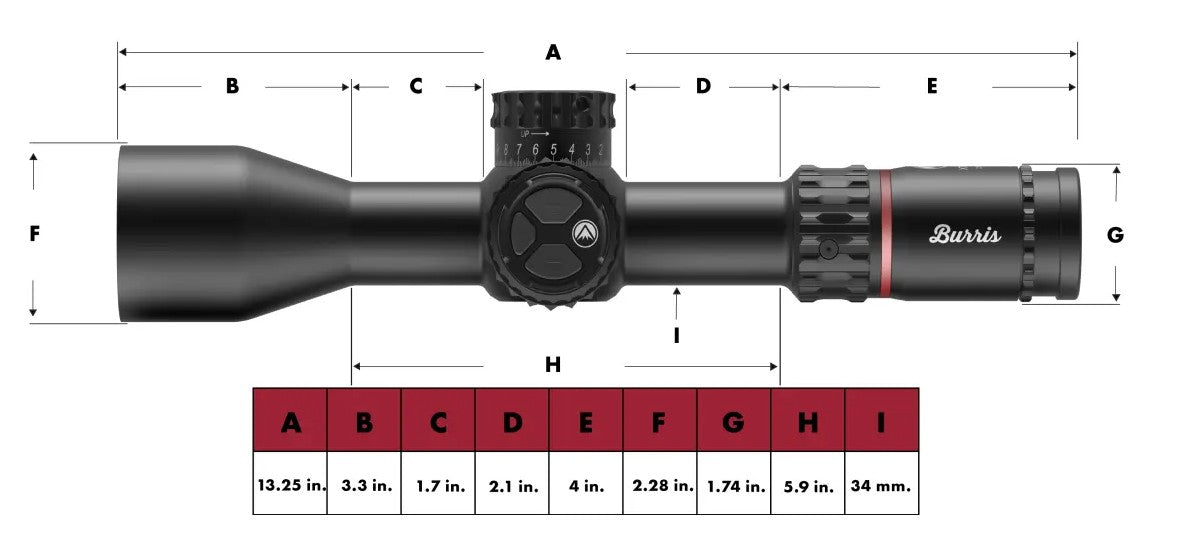Burris XTR PS 3.3-18x50mm SCR2 Mil Illuminated