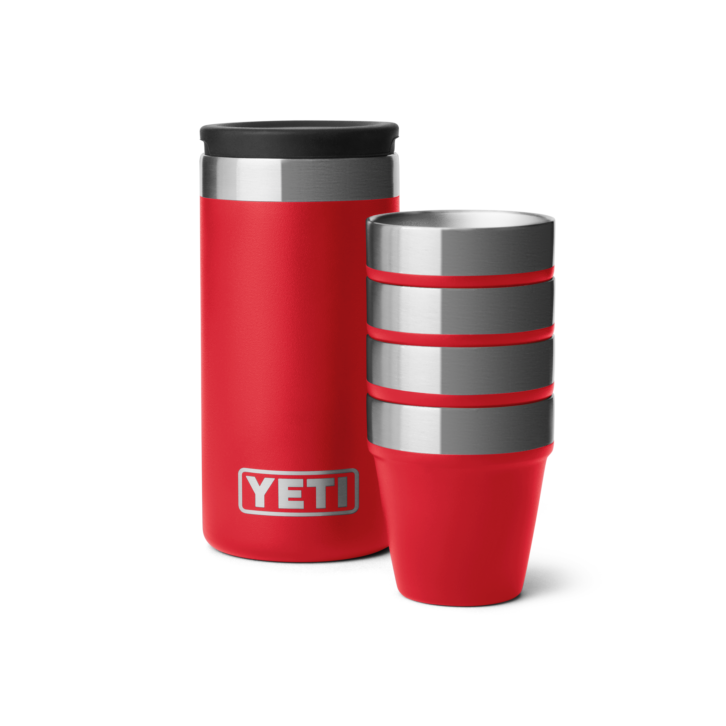 Yeti Shot Glasses & Case - RESCUE RED - Mansfield Hunting & Fishing - Products to prepare for Corona Virus