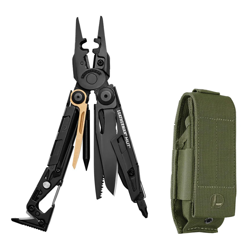 Leatherman MUT EOD Black Multi Tool - Black w/Molle Green Sheath - - Mansfield Hunting & Fishing - Products to prepare for Corona Virus