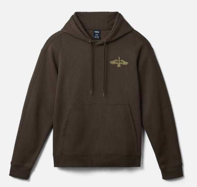 Yeti Wetlands Logo Badge Fleece Hoodie - MEDIUM / WETLANDS - Mansfield Hunting & Fishing - Products to prepare for Corona Virus