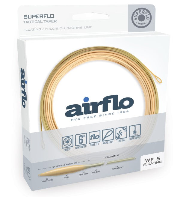 Airflo Superflo Tactical Taper Fly Line - WF6F / BAMBOO/WATERY OLIVE - Mansfield Hunting & Fishing - Products to prepare for Corona Virus