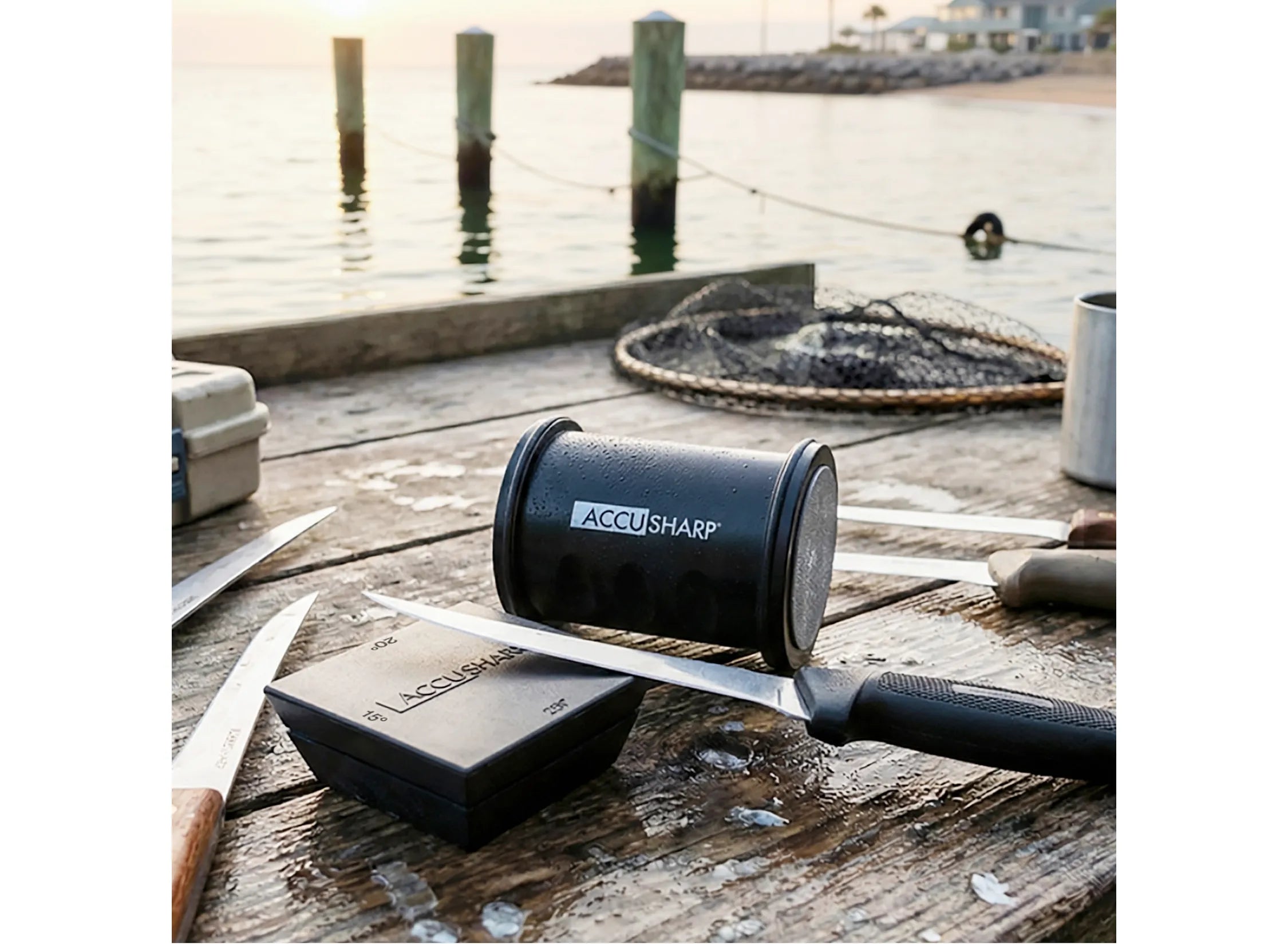 Accusharp Rolling Stone Knife Sharpener - 2 stone - - Mansfield Hunting & Fishing - Products to prepare for Corona Virus