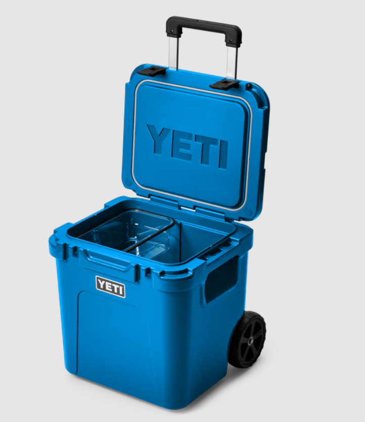 Yeti Roadie 48 Wheeled Cooler - 48LT / BIG WAVE BLUE - Mansfield Hunting & Fishing - Products to prepare for Corona Virus