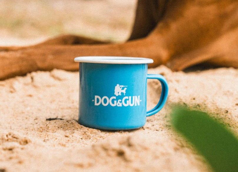 Dog & Gun Enamel Mug True Blue - - Mansfield Hunting & Fishing - Products to prepare for Corona Virus