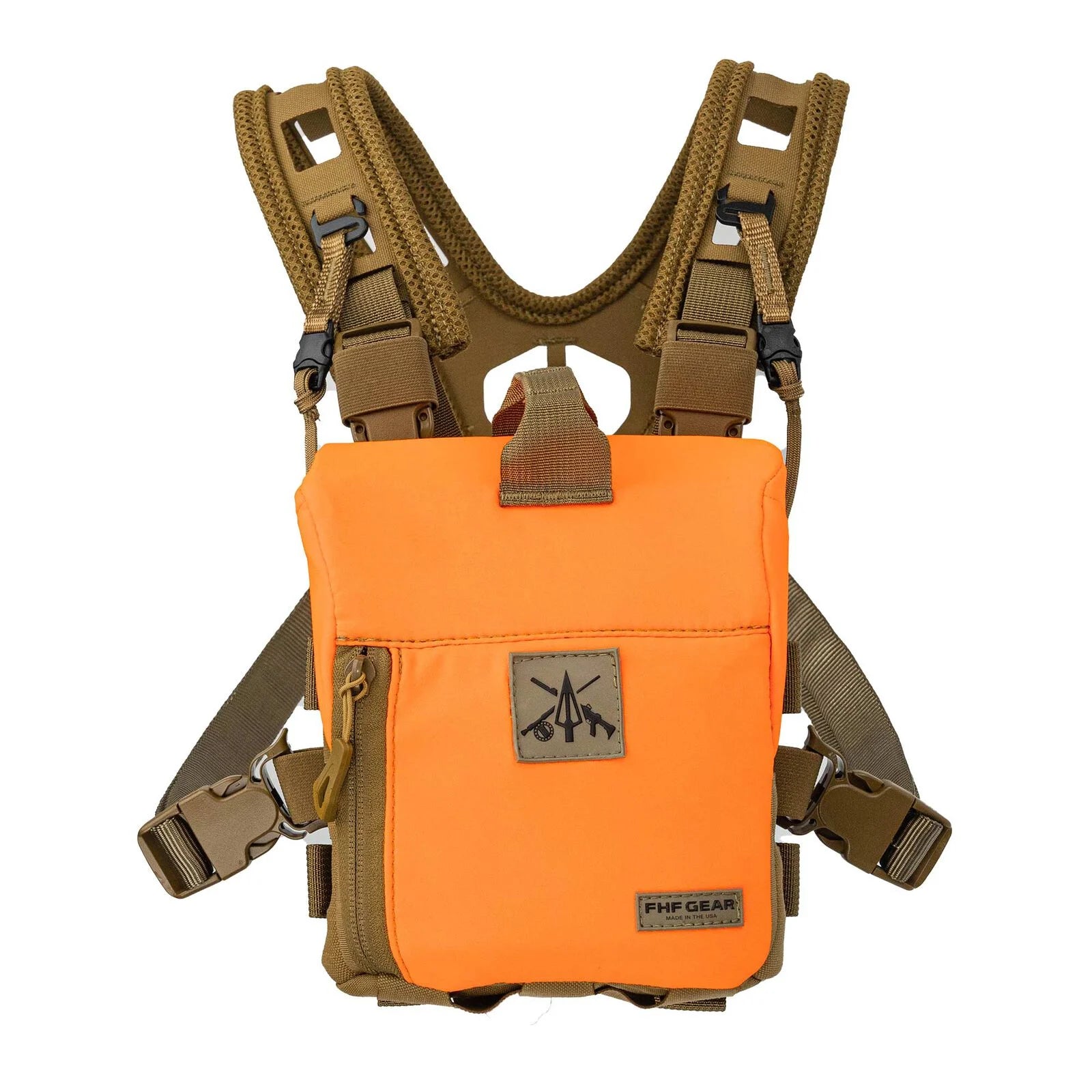 FHF Gear FOB Bino Harness - LARGE / BLAZE ORANGE - Mansfield Hunting & Fishing - Products to prepare for Corona Virus