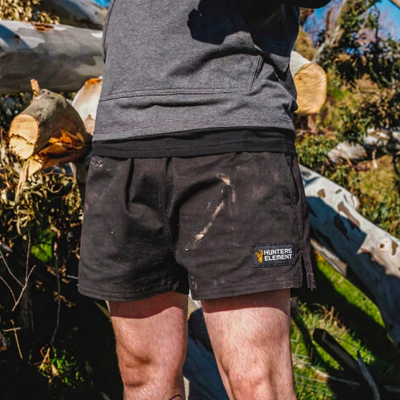 Hunters Element Mainstay Stubbies Shorts - Black