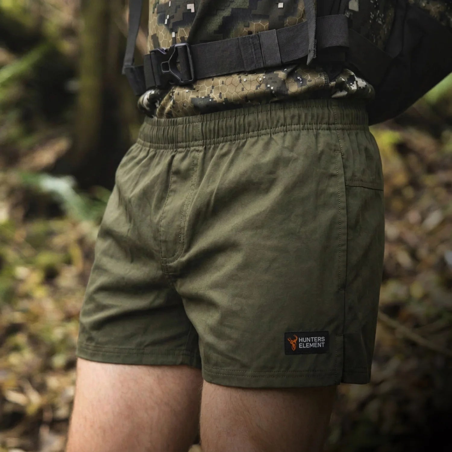 Hunters Element Mainstay Stubbies Shorts - Forest Green