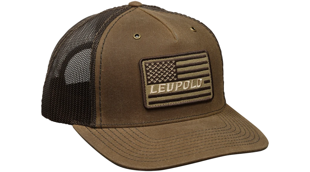 Leupold Flag Waxed Canvas Trucker Cap - - Mansfield Hunting & Fishing - Products to prepare for Corona Virus