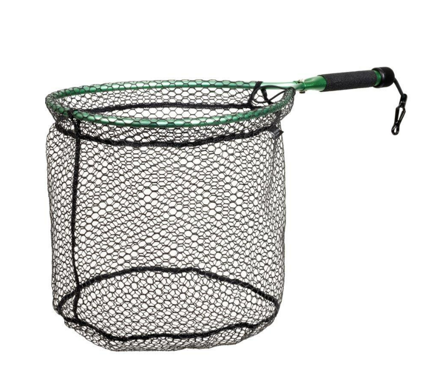 McLean Short Handle Weigh Net Rubber Mesh - Olive - M / OLIVE - Mansfield Hunting & Fishing - Products to prepare for Corona Virus