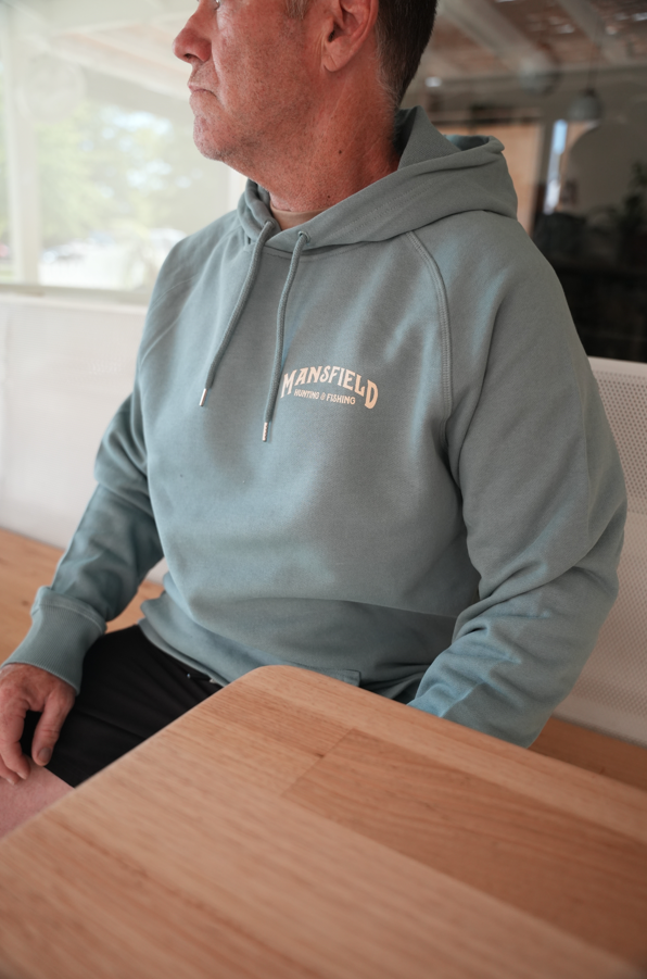 MHF Mens Sign Post Relax Fit Hoodie - Mineral - - Mansfield Hunting & Fishing - Products to prepare for Corona Virus