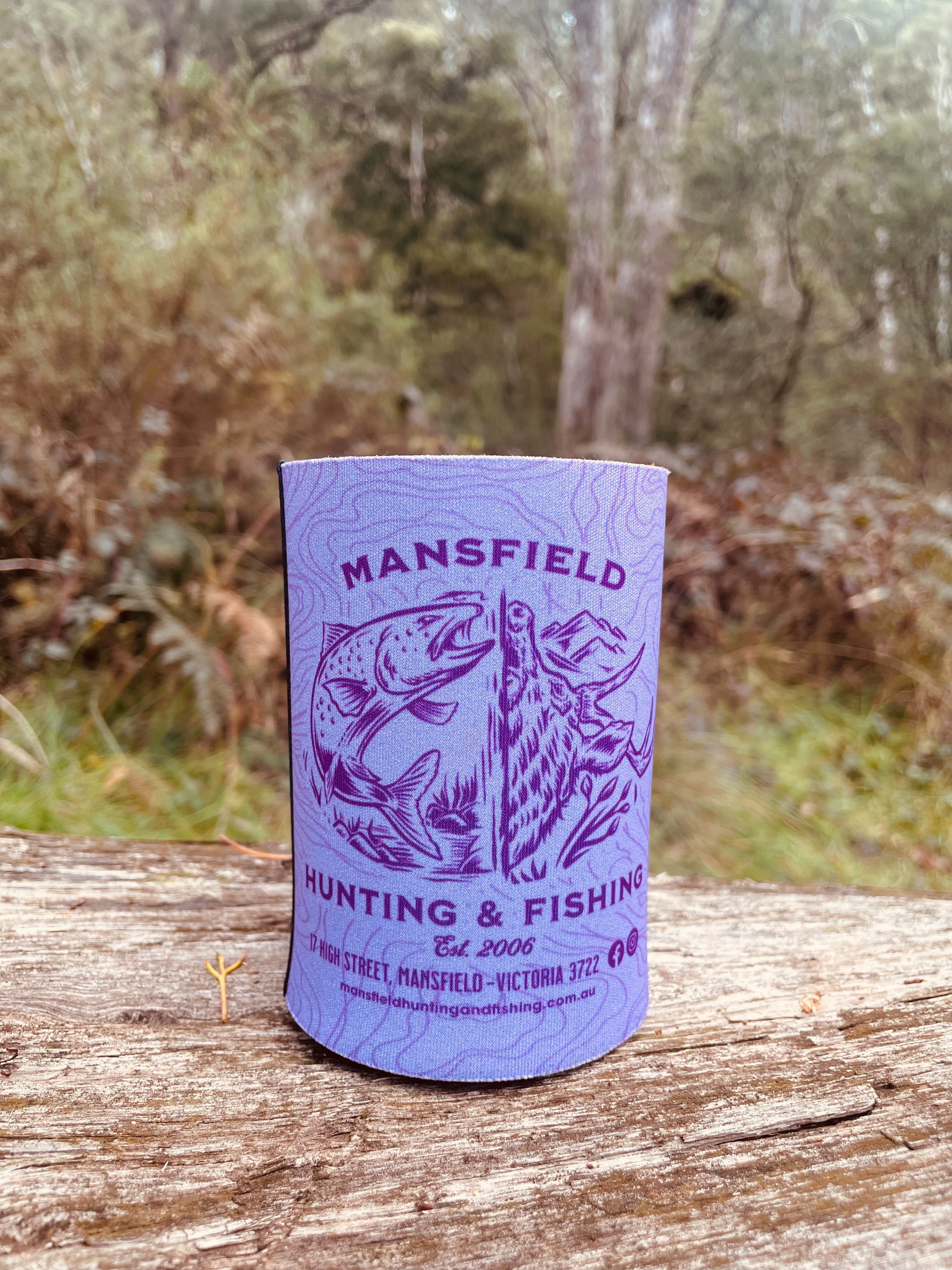 MHF Deer/Fish Stubby Holder - PURPLE - Mansfield Hunting & Fishing - Products to prepare for Corona Virus