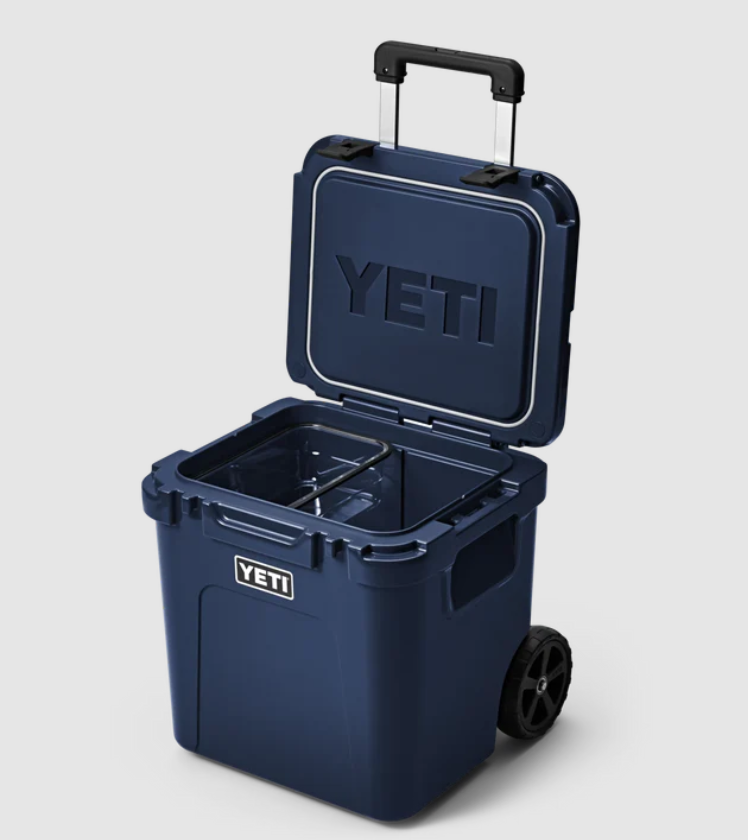 Yeti Roadie 48 Wheeled Hard Cooler - 48LT / NAVY - Mansfield Hunting & Fishing - Products to prepare for Corona Virus