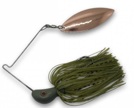 Spin Wright 5/8oz Spinner Bait Rigged With 6 Inch Plastic - 5/8oz / OLIVE - Mansfield Hunting & Fishing - Products to prepare for Corona Virus