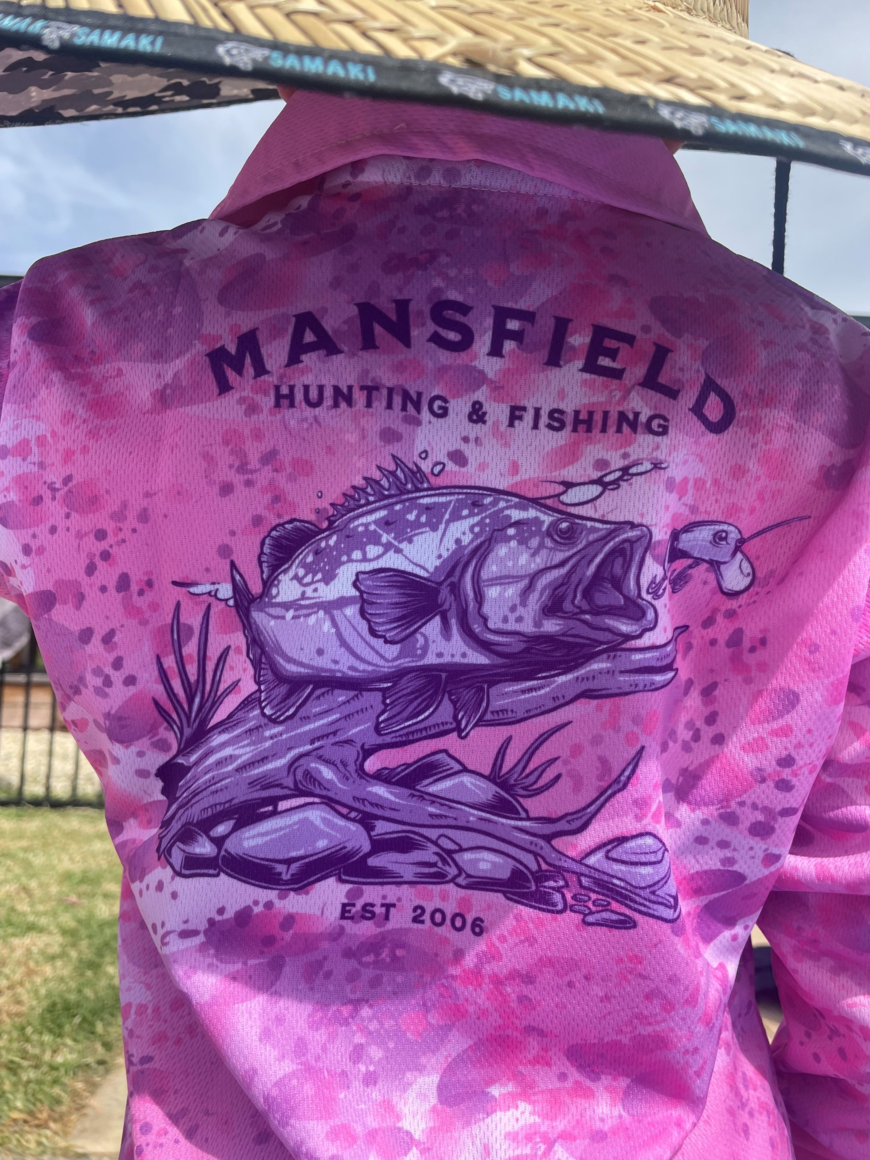 MHF Outdoors Kids Fishing Shirt UV 50+ - Pink -  - Mansfield Hunting & Fishing - Products to prepare for Corona Virus
