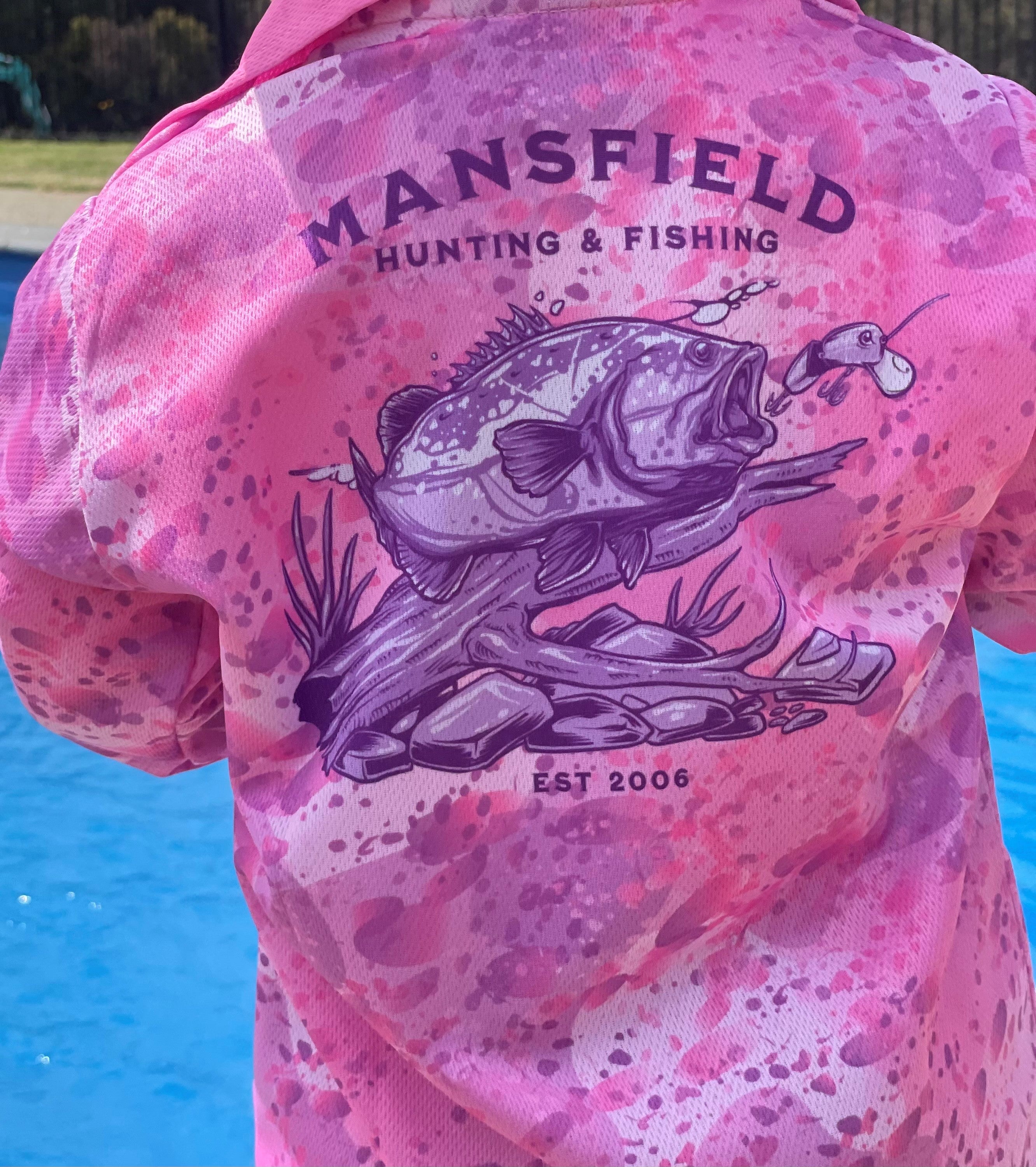MHF Outdoors Kids Fishing Shirt UV 50+ - Pink -  - Mansfield Hunting & Fishing - Products to prepare for Corona Virus