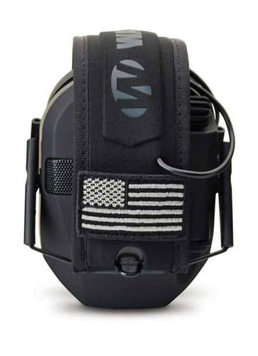 Walker's Razor Slim Electronic Earmuff Black Patriot American Flag