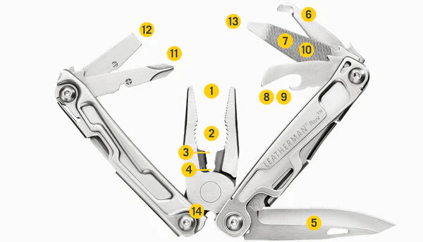 Leatherman Rev Lightweight Multitool Stainless Steel BOX - - Mansfield Hunting & Fishing - Products to prepare for Corona Virus