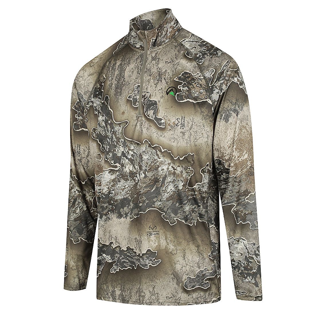 Ridgeline Mens Performance QTR Zip Top - Excape Camo - XS / EXCAPE CAMO - Mansfield Hunting & Fishing - Products to prepare for Corona Virus