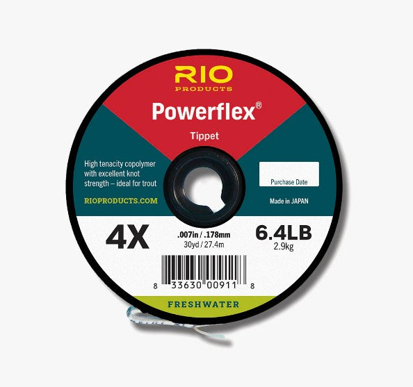 Rio Powerflex Tippet 30Yrd - 3X - Mansfield Hunting & Fishing - Products to prepare for Corona Virus