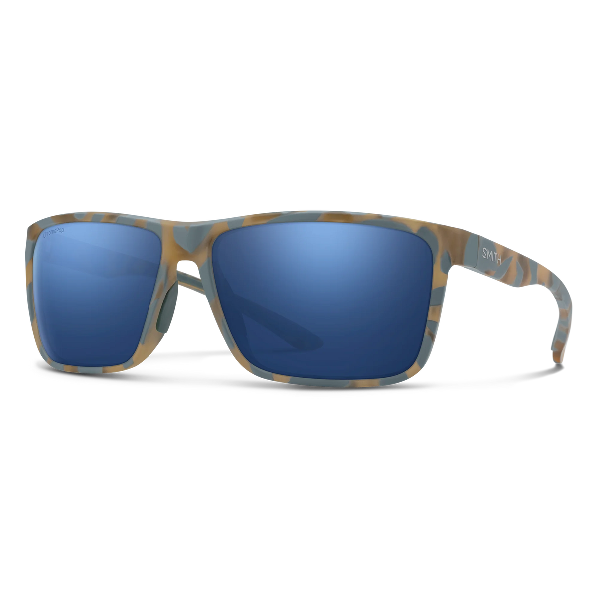 Smith Optics Riptide Matt Flint Frame Polarized Dark Blue Mirror Lens - - Mansfield Hunting & Fishing - Products to prepare for Corona Virus