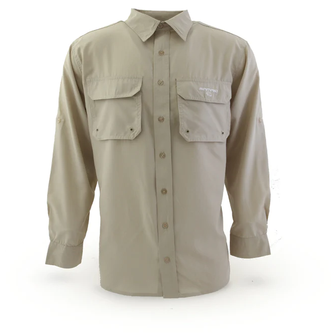 Samaki Breeze Vented Shirt L/S UPF 30 Shirt - Bone - 2XL / BONE - Mansfield Hunting & Fishing - Products to prepare for Corona Virus