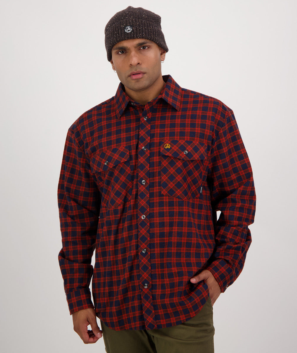 Swanndri Egmont Full Button Flannelette Shirt - Twin Pack - Red Lattice/Toffee Lattice -  - Mansfield Hunting & Fishing - Products to prepare for Corona Virus