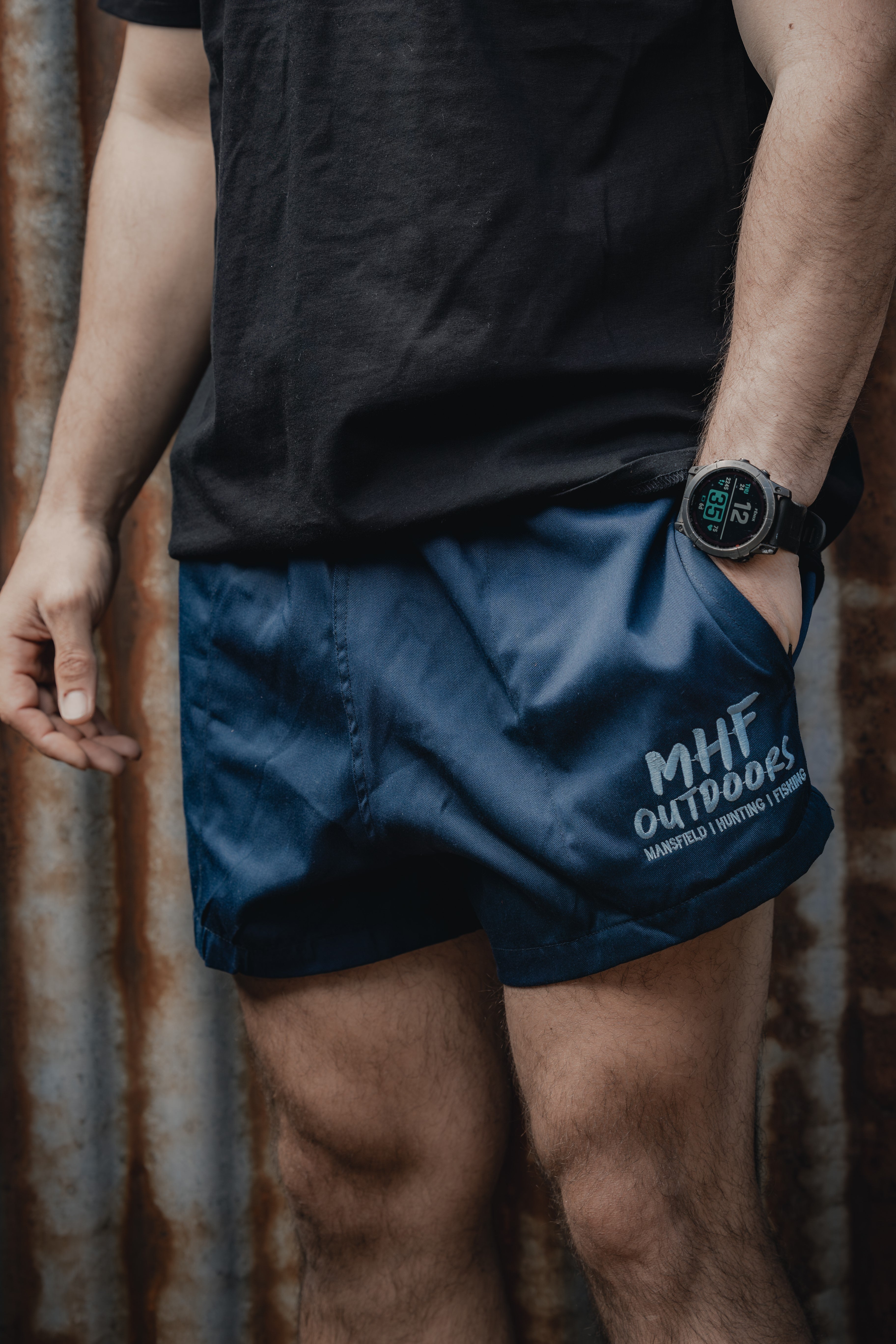MHF Outdoors Cotton Footy Shorts - Navy -  - Mansfield Hunting & Fishing - Products to prepare for Corona Virus