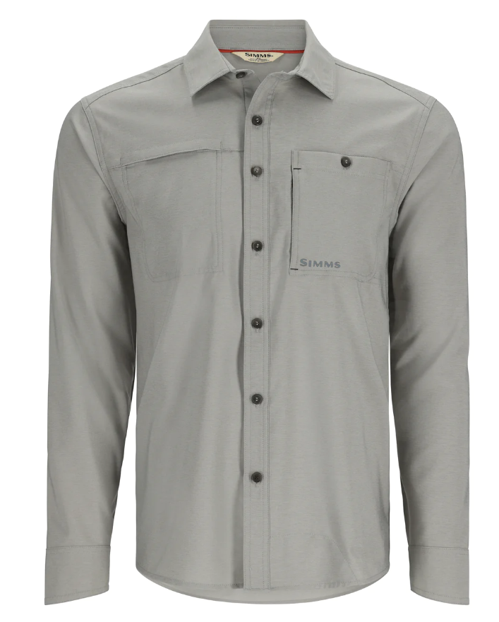 Simms Challenger Long Sleeve Shirt - 2XL / CINDER - Mansfield Hunting & Fishing - Products to prepare for Corona Virus