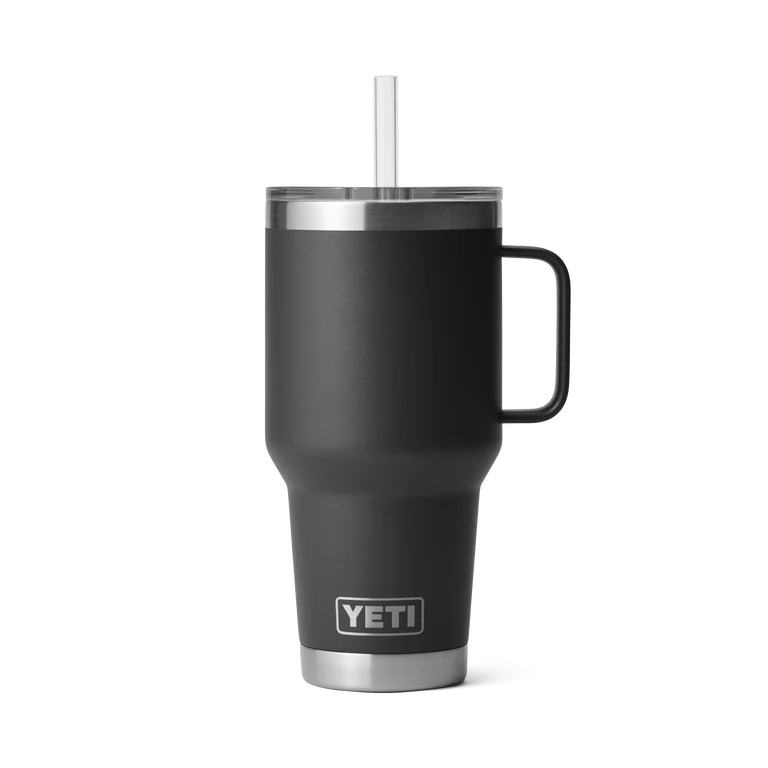 Yeti Rambler 35oz Straw Mug (1L) - 35OZ / BLACK - Mansfield Hunting & Fishing - Products to prepare for Corona Virus