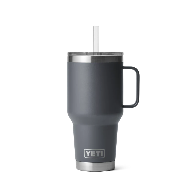 Yeti Rambler 35oz Straw Mug (1L) - 35OZ / CHARCOAL - Mansfield Hunting & Fishing - Products to prepare for Corona Virus