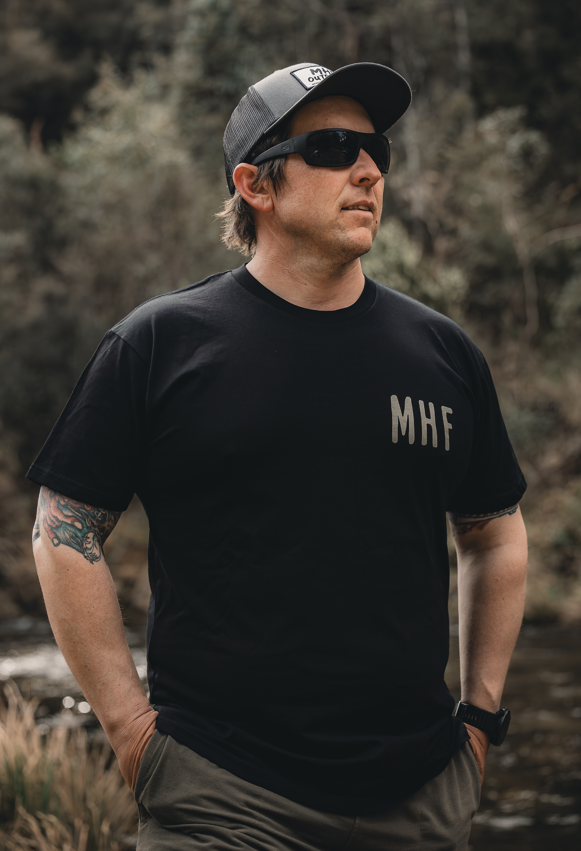 MHF Stamp Tee - Black -  - Mansfield Hunting & Fishing - Products to prepare for Corona Virus