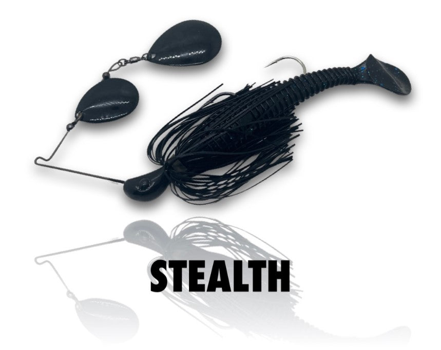 Spin Wright Beast 1oz Spinner Bait - 1OZ / STEALTH BLACK - Mansfield Hunting & Fishing - Products to prepare for Corona Virus
