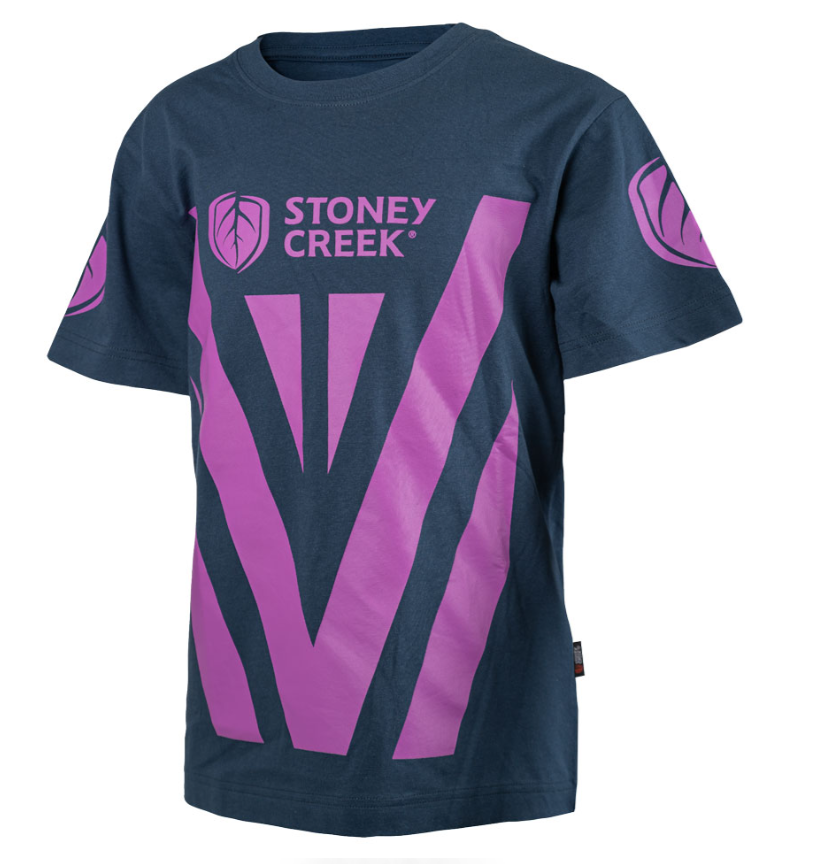 Stoney Creek Kids Loud and Proud Tee - Navy/Purple - 2 / NAVY/PURPLE - Mansfield Hunting & Fishing - Products to prepare for Corona Virus
