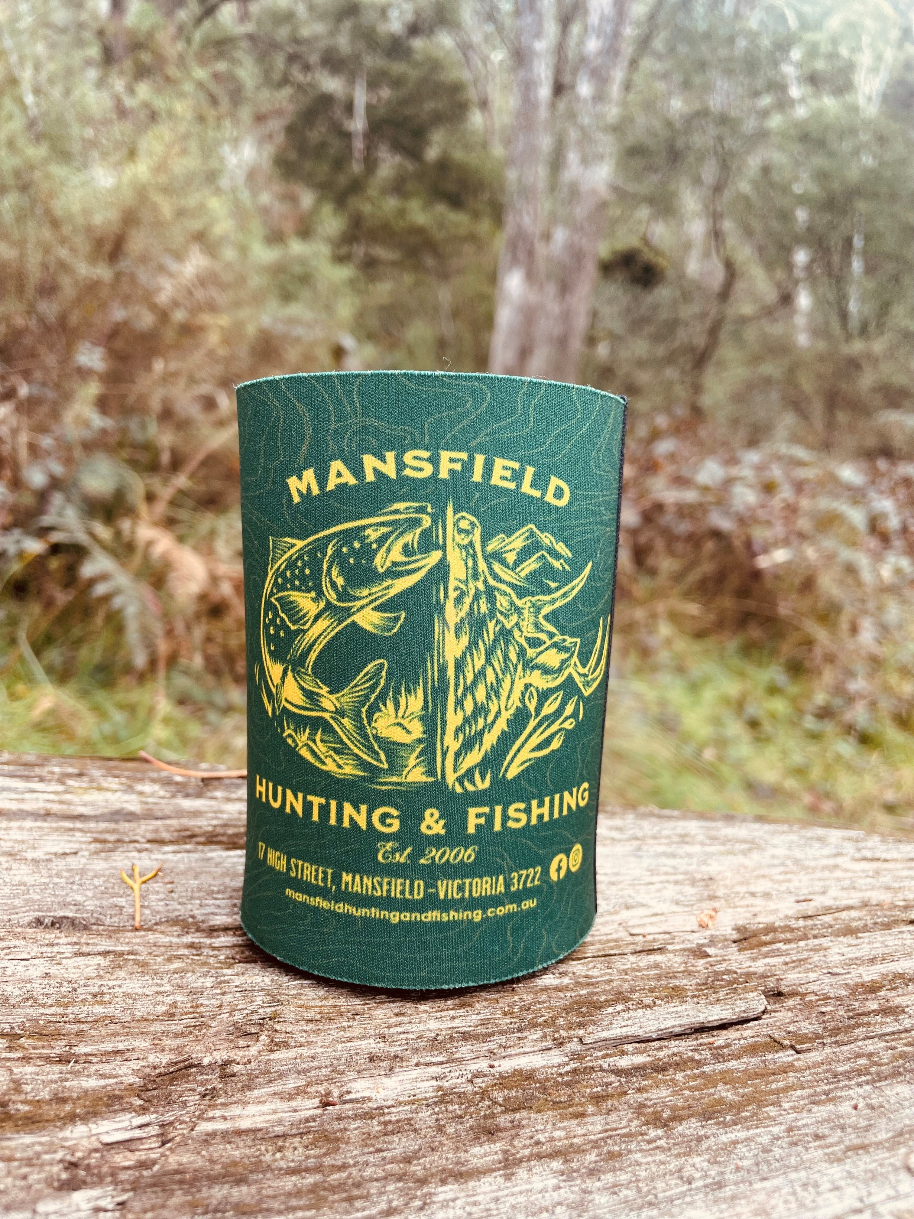 MHF Deer/Fish Stubby Holder - GREEN - Mansfield Hunting & Fishing - Products to prepare for Corona Virus