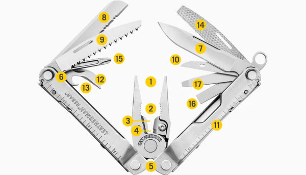 Leatherman Rebar Multi Tool Knife - Burnt Sienna BOX - - Mansfield Hunting & Fishing - Products to prepare for Corona Virus