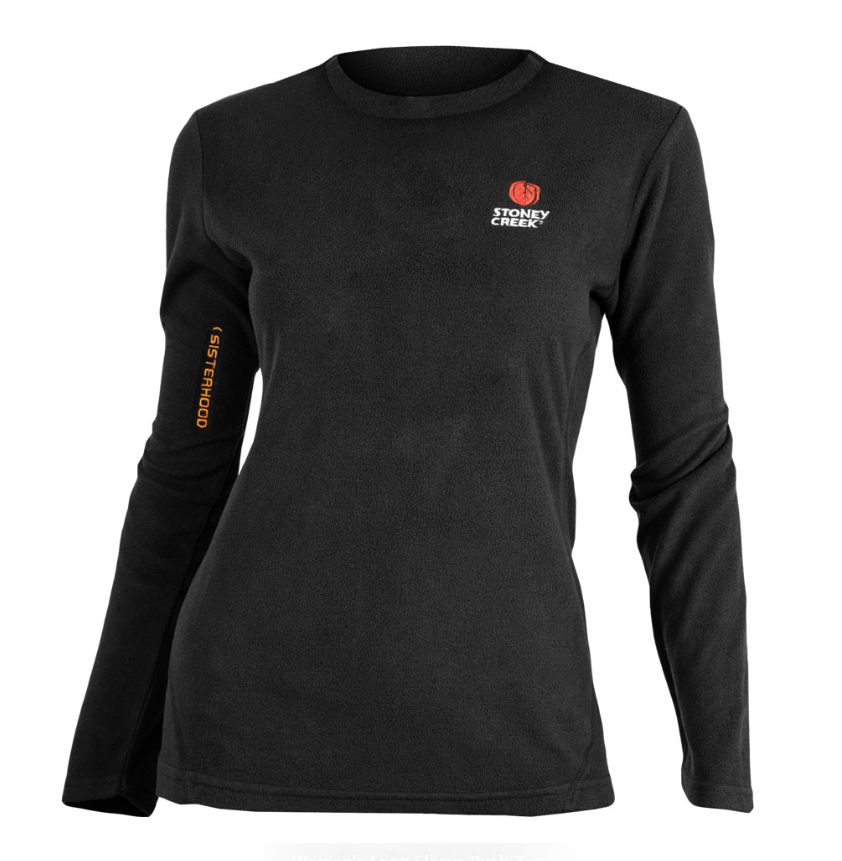 Stoney Creek Womens L/S Bush Tee - Black - 6 / BLACK - Mansfield Hunting & Fishing - Products to prepare for Corona Virus