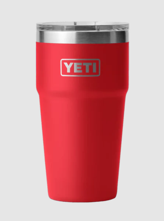 Yeti 20oz Stackable Cup - 20OZ / RESCUE RED - Mansfield Hunting & Fishing - Products to prepare for Corona Virus