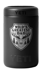 Yeti Australian Colster 375ml Can Insulator - Wild's Greatest Dad - Fathers Day Limited Edition - BLACK - Mansfield Hunting & Fishing - Products to prepare for Corona Virus