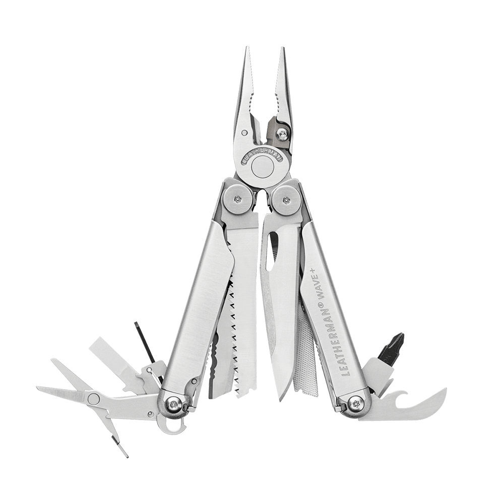 Leatherman Wave + Nylon Button Sheath - Clam -  - Mansfield Hunting & Fishing - Products to prepare for Corona Virus