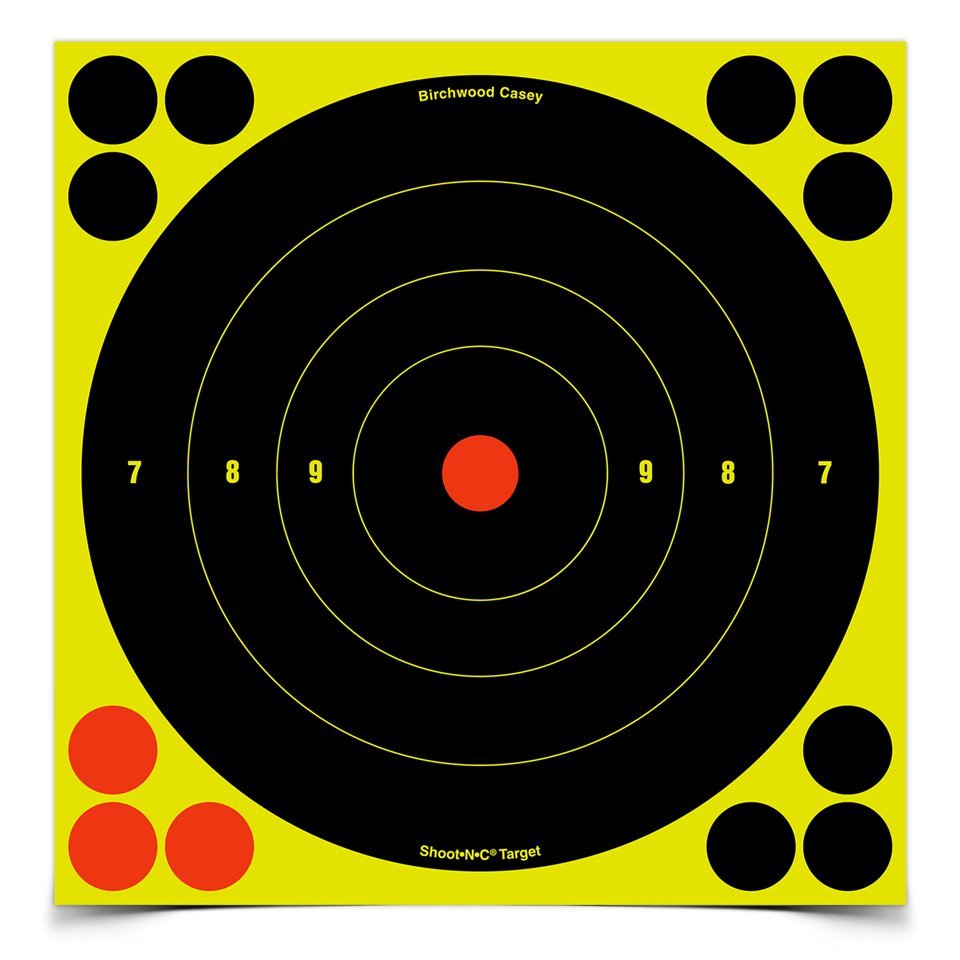 Birchwood Casey Shoot N C 8 Bulls-Eye Target 30 Pack -  - Mansfield Hunting & Fishing - Products to prepare for Corona Virus