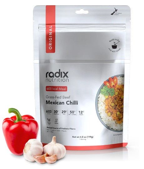 Radix 600 Kcal Meal - Grass-Fed Beef Mexican Chilli -  - Mansfield Hunting & Fishing - Products to prepare for Corona Virus